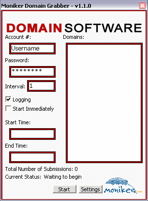Moniker Domain Grabber